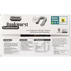 Unox rookworst trad.275gr BLK1V