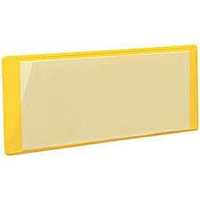 Magn. etikethouder 120x40mm geel