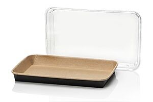 SUP kraft sushi tray 241x152x24m