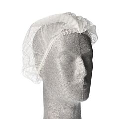 Baret haarnet met clip wit