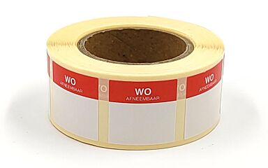 Sticker woe verwijderbaar 25x25m