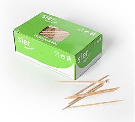 Sier cocktailprikker hout 6,5cm