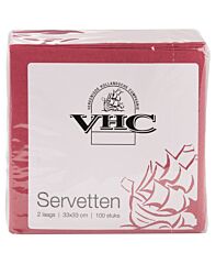 Vhc servet bordeaux 2-lgs 33x33cm