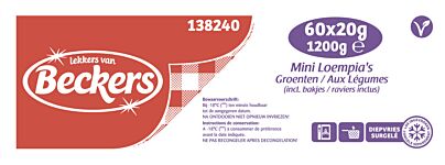 Beckers mini groente loempia 20gr