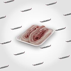 Varkens speklapje BBQ geport.