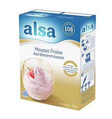 Alsa aardbeienmousse 2x430g