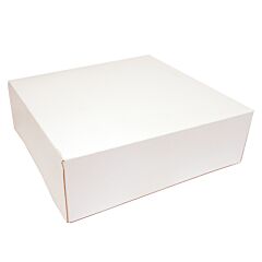 Gebaksdoos wit karton 25x25cm