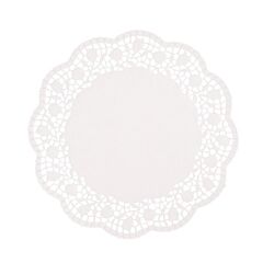 Taartrand papier rond d25cm wit