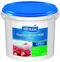 Milram milde yoghur.aardbei 3,5%