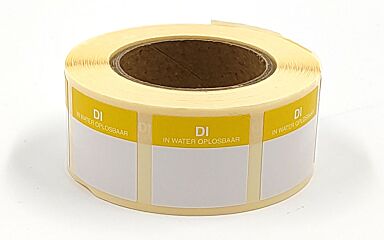 Sticker di oplosbaar 25x25mm