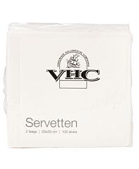 Vhc servet wit 2-lgs 33x33
