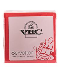Vhc servet rood 2-lgs 33x33