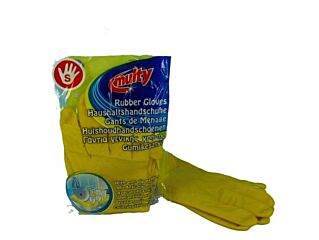 Multy handschoen latex S geel