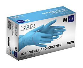 Proteq hands s.nitril M BLAUW