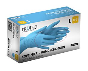 Proteq hands s.nitril L BLAUW