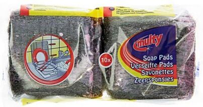 Multy panspons staalwol met zeep