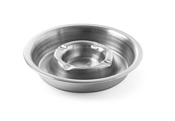 Hendi asbak met vuurrand rvs 16cm