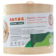 Bamboo steamer 6,5inch 2bak+deks