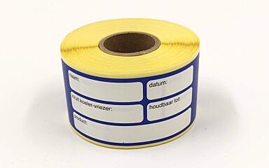 Voedseletiketten blauw