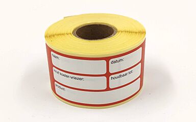Voedseletiketten rood