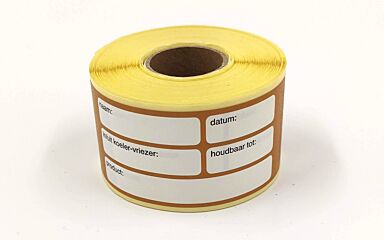 Voedseletiketten bruin