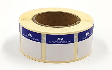 Sticker ma oplosbaar 25x25mm