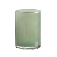 Duni candleh.glas green 115x85mm