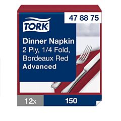 Tork servet bordeaux 39x39 2lg