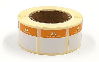 Sticker za verwijderbaar 25x25mm