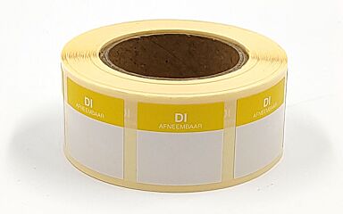 Sticker di verwijderbaar 25x25mm