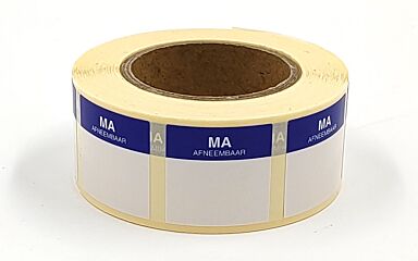 Sticker ma verwijderbaar 25x25mm