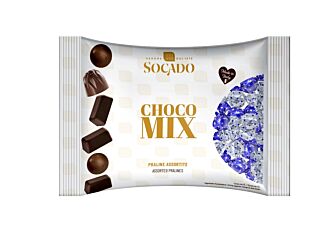 Kerst pralines chocomix zil/bla