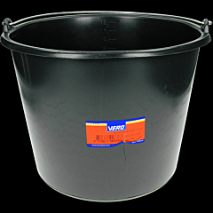 Emmer 12 liter merkloos zwart