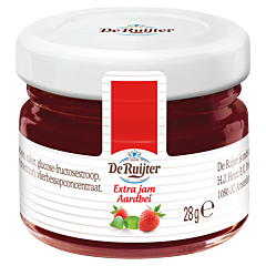 De Ruijter aardbei jam 28gr