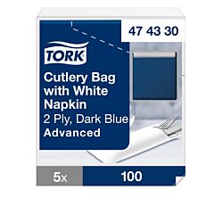 Tork pochettes donkerblauw 5x100