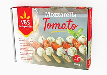V&S mozzarella tomaat spies 17gr