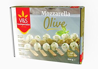 !V&S mozzarella olijf spies 15gr