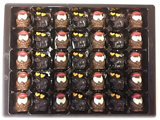 Kerstmannetjes+elandjes praline