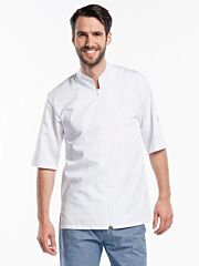 Koksbuis monza wit L korte mouw