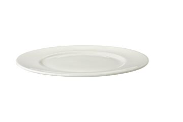 !Lux bord brede rand wit 25,5cm