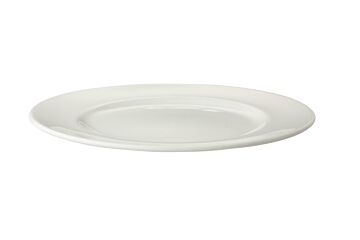 !Lux bord brede rand wit 28cm