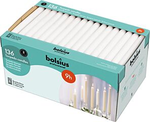 Bolsius dinerkaars 240/22 wit