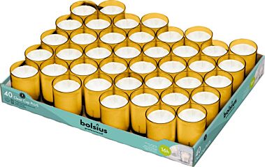 Bolsius clear cups amber 16u