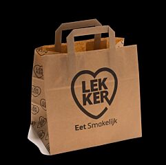 Draagtas 26x17x25cm middel bruin