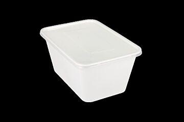 Maaltijdbak pp 1000ml wit