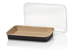 SUP kraft sushi tray 165x115x24m