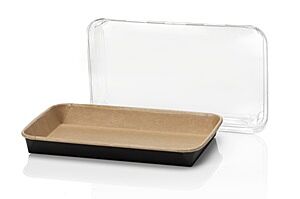 SUP kraft sushi tray 221x138x24m
