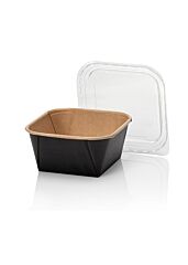 SUP kraft bak 650ml 129x129x58mm