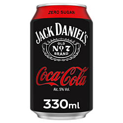 !Jack daniels&cola zero blik 33cl