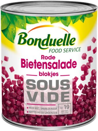 Bond.rode bietensalade blokjes